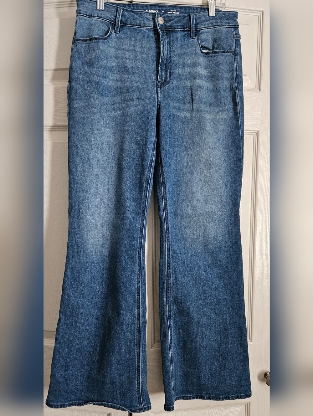 Old Navy Women's Medium Blue Wow Flare Jeans High Rise